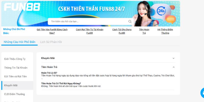 He thong CSKH FUN88